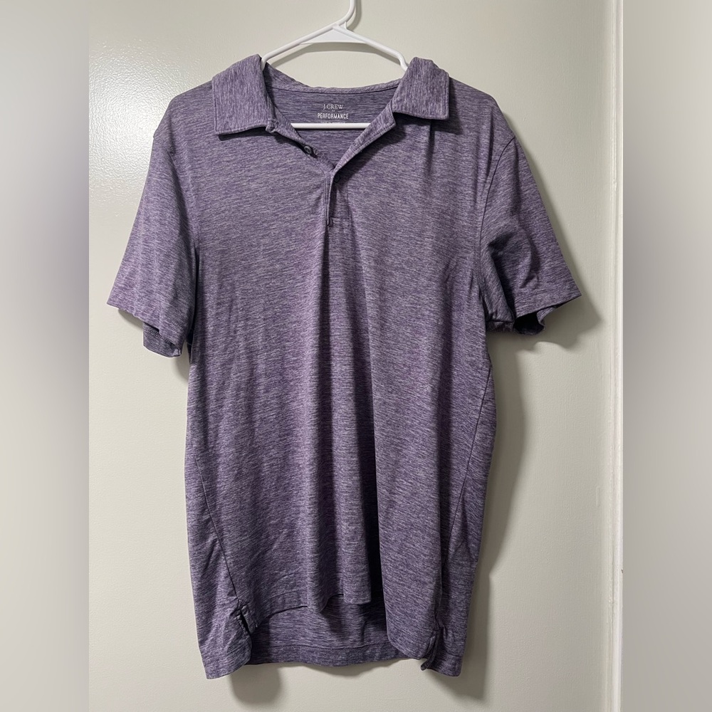 J. Crew Heathered Purple Polo Shirt